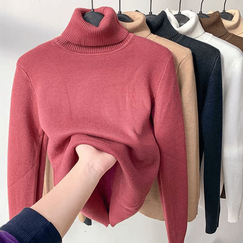 🎅New Year Sales 50% OFF🎁Winter Fleece Thick Knitted Bottoming Shirt-unitmotor™