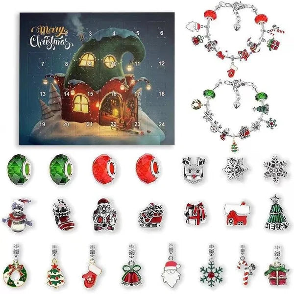 DIY 24 Days Christmas Countdown Calendar Bracelets Set-unitmotor™
