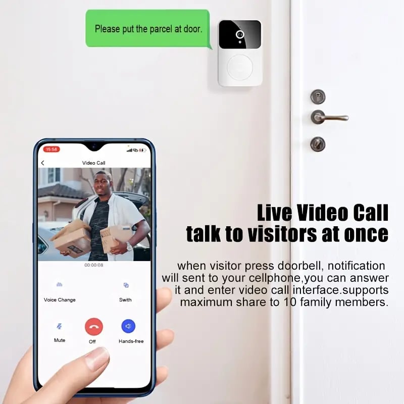 Wireless Video Doorbell With Camera-unitmotor™