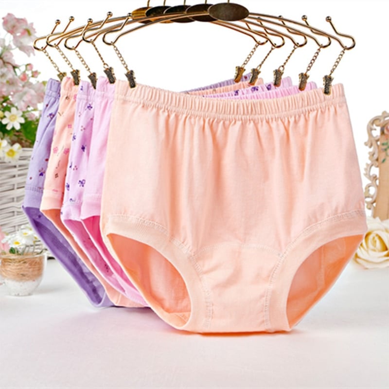 High-Waist Ladies Cotton Panties Plus Sizes💥5pcs Only $24.98 Today🔥-unitmotor™