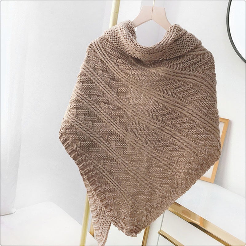 🔥Hot Sale 49% OFF-Knitted Triangle Shawl with Leather Buckle-unitmotor™