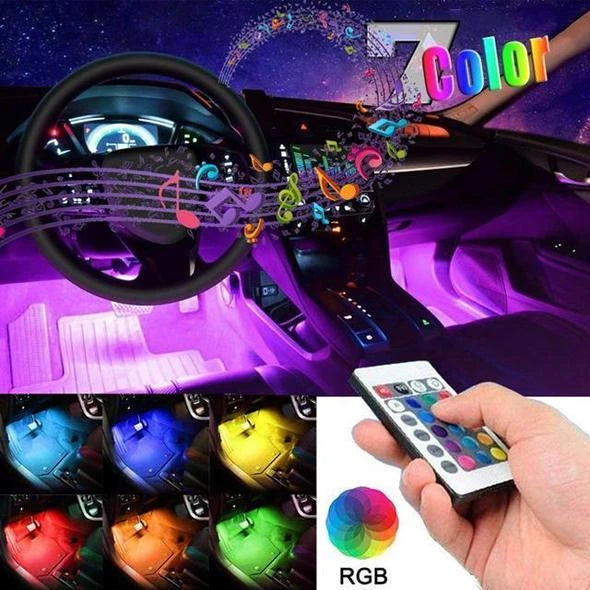 Car Interior Ambient Lights- (Contains 4 light bars)-unitmotor™