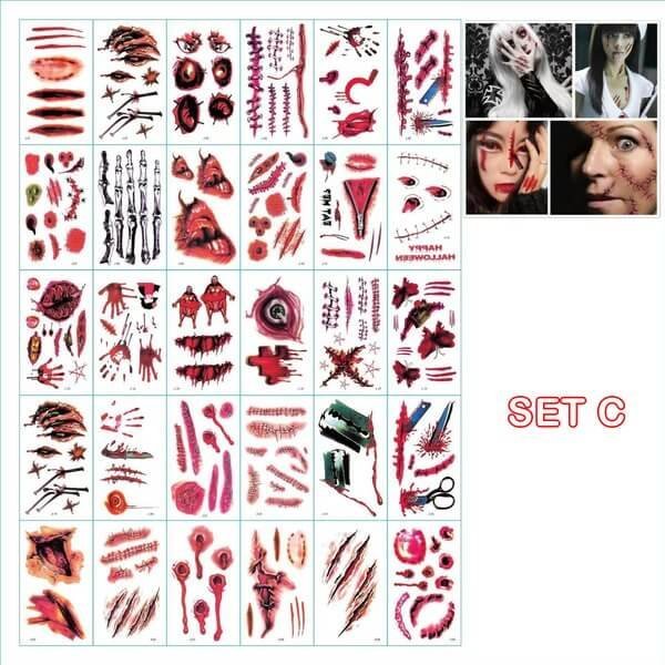 Halloween prank makeup temporary tattoo-unitmotor™