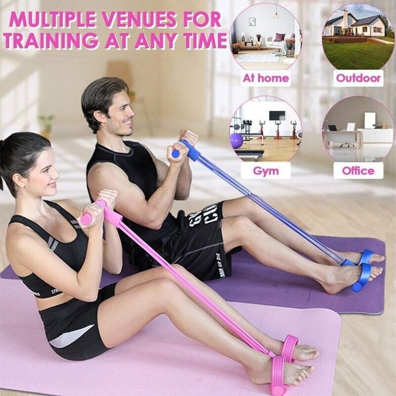 49% OFF🔥32 Fitness Resistance Bands-4 Tube Pedal Ankle Puller-unitmotor™