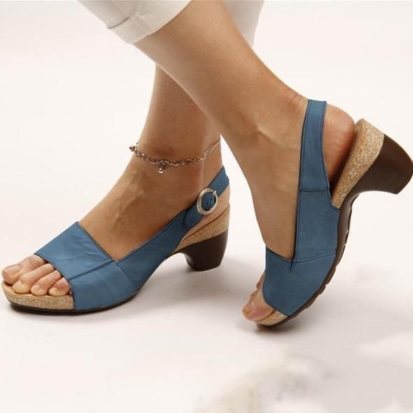 Comfortable Elegant Low Chunky Heel Shoes-unitmotor™