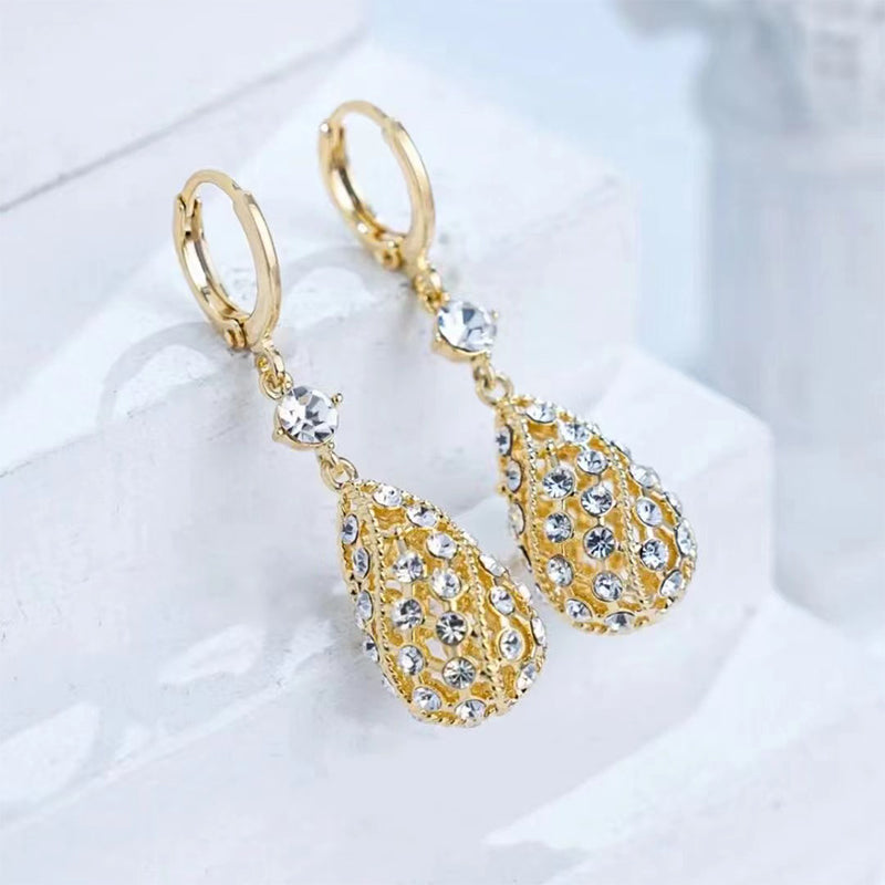 Fashion Diamond Water-Drop Earrings-unitmotor™