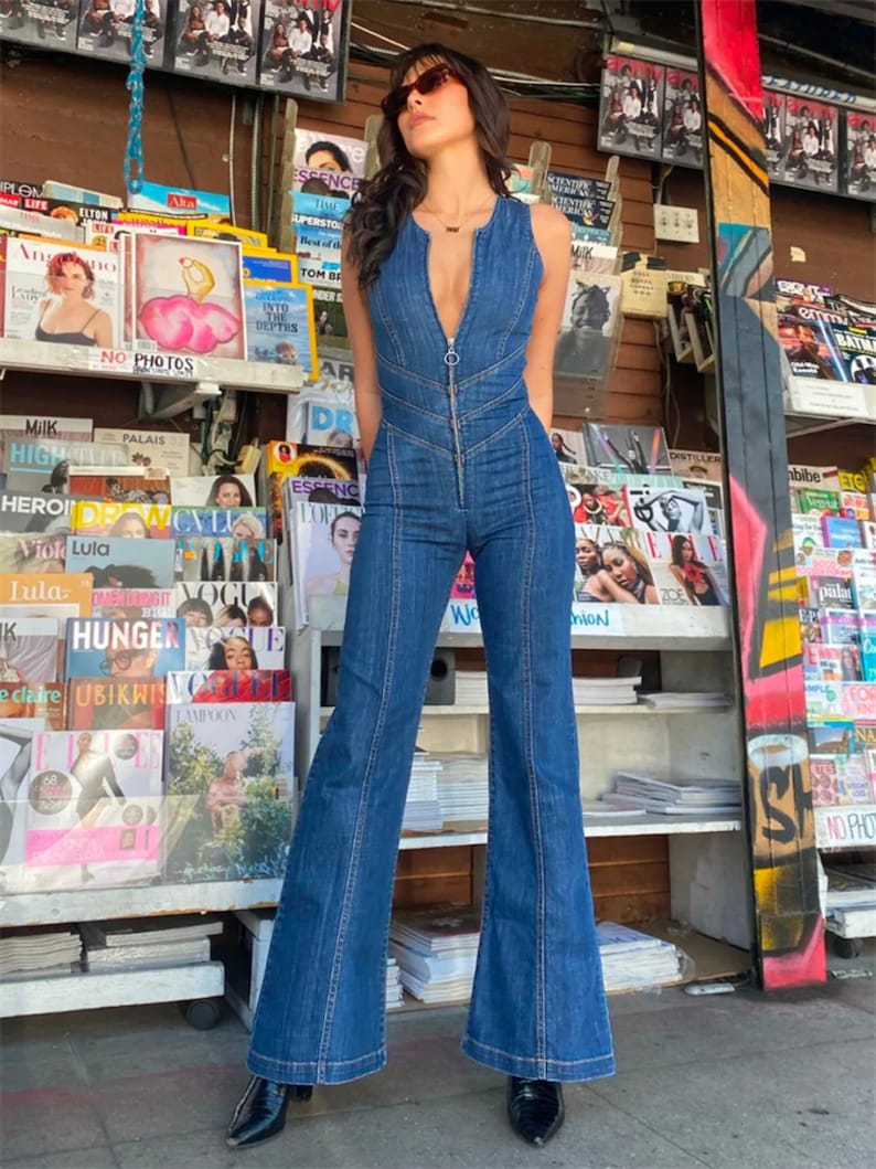💥49% OFF🔥Backless Heart Cutout Denim Jumpsuit For Women-unitmotor™