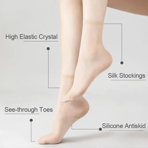 Invisible, Slip-resistant Crystal Silk Socks-unitmotor™