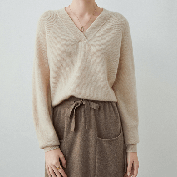 🔥WOMEN'S V-NECK CASHMERE SWEATER-unitmotor™