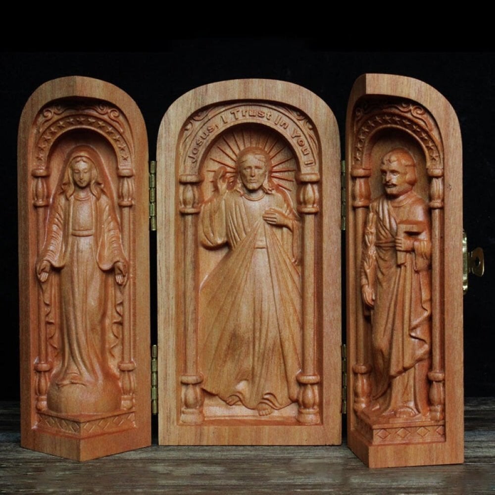 š„HOT SALEš„Hand-carved Portable Church - Mini Christian Altar-unitmotorā¢
