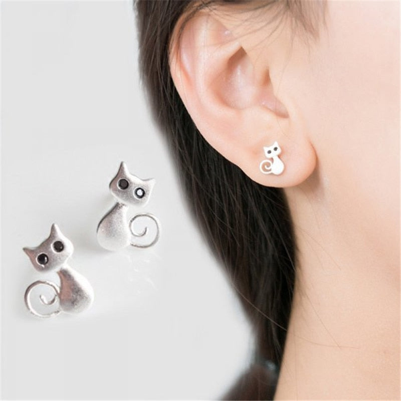 2023 New Funny Small Black Cat Earring for Women Girl Fashion Cute Animal Earrings Fashion Party Jewelry Gifts Wholesale-unitmotor™