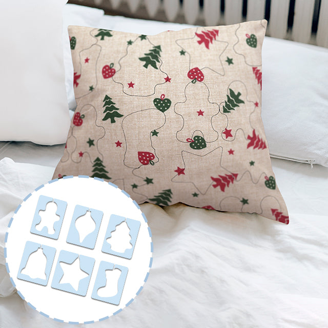 Christmas Motif Quilting Template Set (6 PCS) - With Instructions-unitmotor™