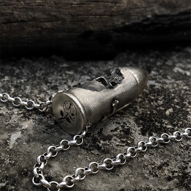 Holy Cross Bullet Skull Necklace-unitmotor™