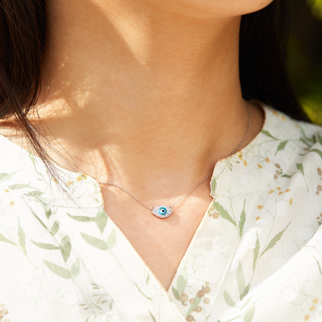 Pavé Evil Eye Necklace-unitmotor™