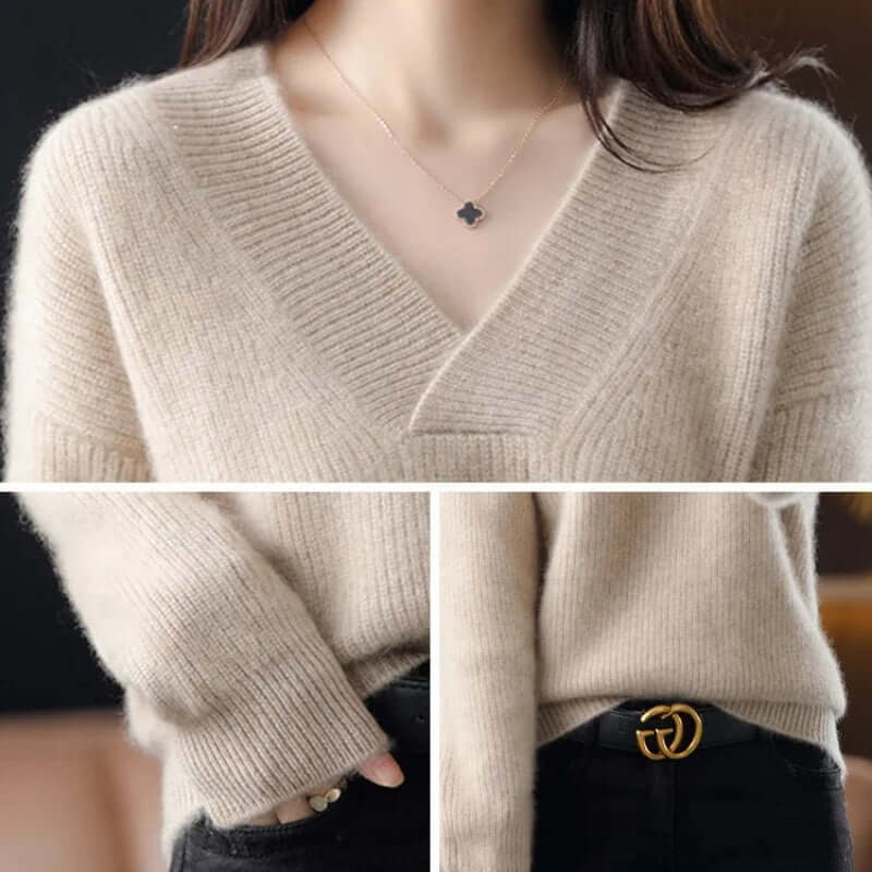 🔥WOMEN'S V-NECK CASHMERE SWEATER-unitmotor™