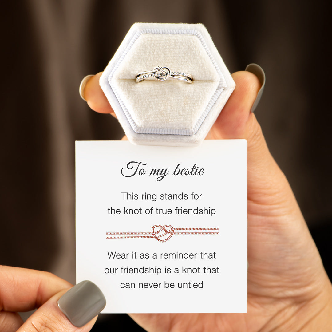 True Friendship Double Band Knot Ring-unitmotor™