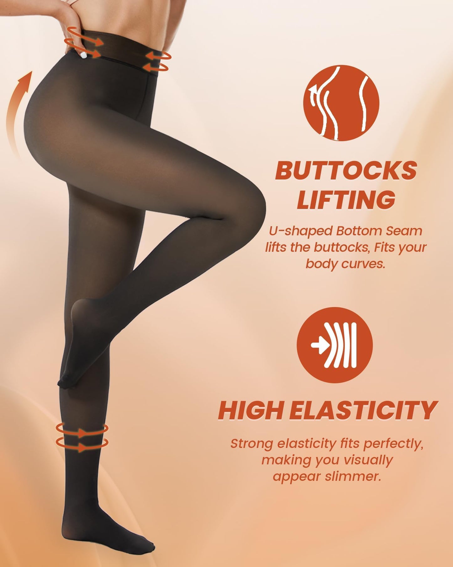 Pairs Fleece Lined Tights Women