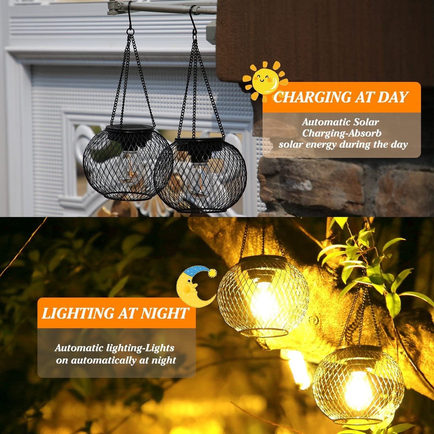 Solar Outdoor Lights Upgraded Hanging Lantern-unitmotor™