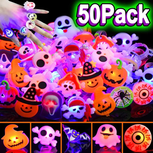 🎁LED Light Halloween Glowing Ring😍 - Set of 50pcs