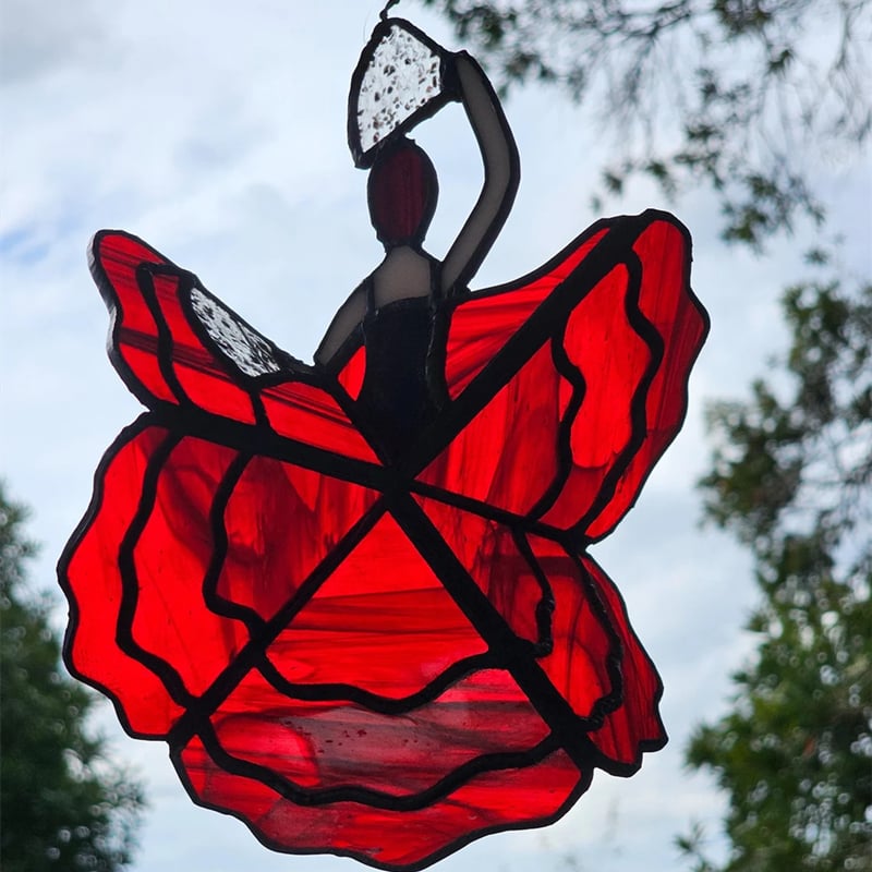 Dancing Lady Stained Spinner [Height of 9.8 inches]