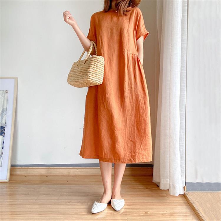 🔥HOT SALE🔥 Japanese Style Linen Cotton Dress(50%OFF)-unitmotor™