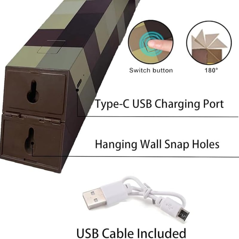 🔥Torch Lamp with Wall Mountable! 11" 4-Color USB LED Lamp