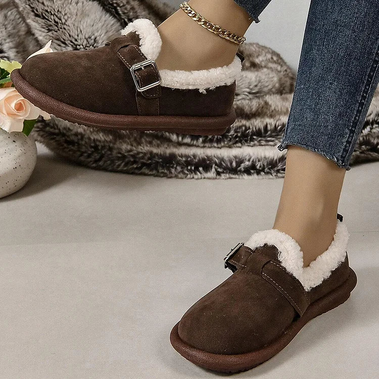 🔥Last Day Promotion 48% OFF🔥Women's Plush Round Toe Slip-On Orthopedic Loafers Shoes🔥Buy 2 Free Shipping