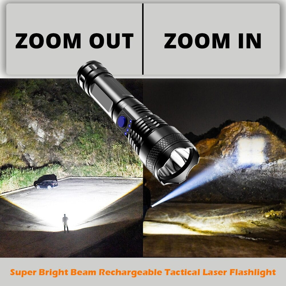 🔥LAST DAY SALE 49% OFF🔥 - LED Rechargeable Tactical Laser Flashlight High Lumens-Buy 2 Free Shipping