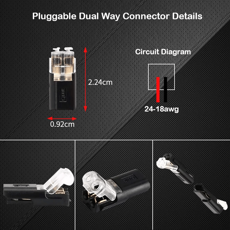 Double-wire Plug-in Connector With Locking Buckle(The more you buy, the more discounts you get)-unitmotor™