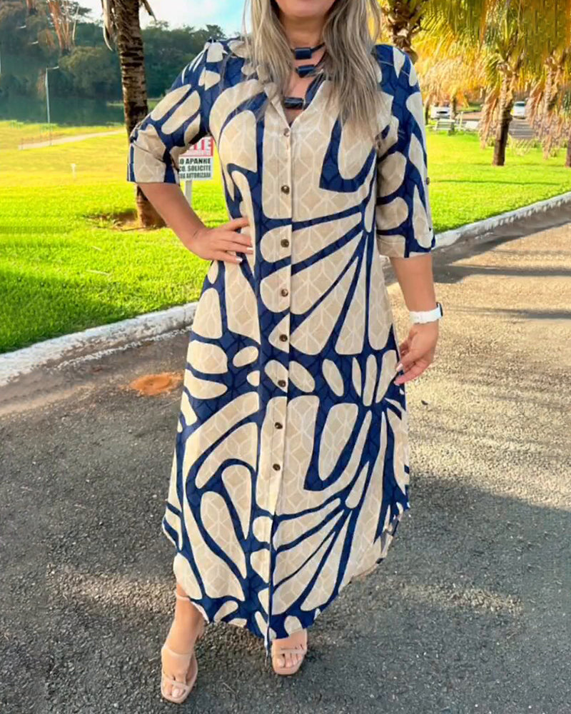 🎉🔥LAST DAY 57% OFF🔥Fashion print shirt dress