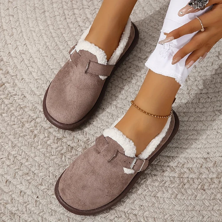 🔥Last Day Promotion 48% OFF🔥Women's Plush Round Toe Slip-On Orthopedic Loafers Shoes🔥Buy 2 Free Shipping