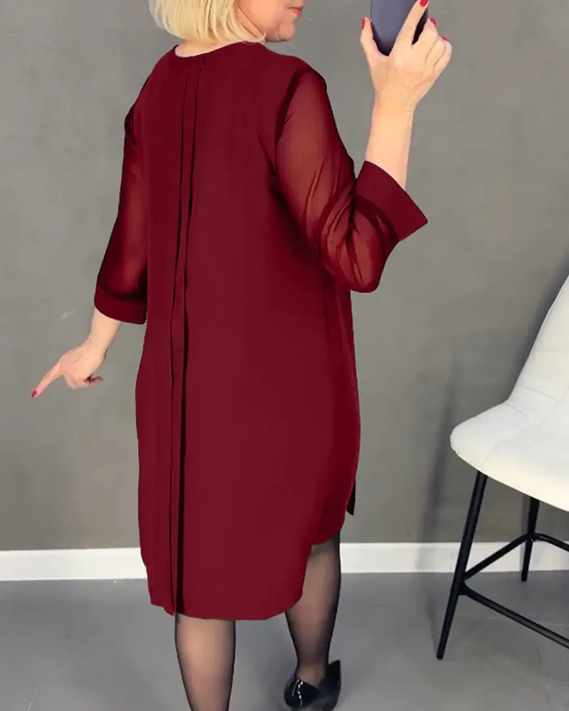 New Straight Medium Sleeve Dress-unitmotor™