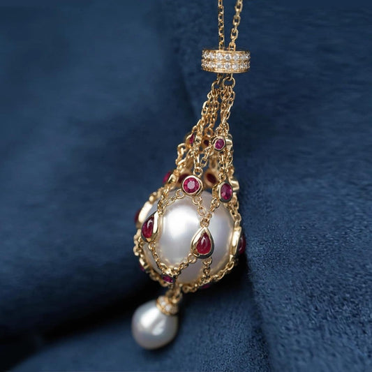 Last Day 49% OFF--Pearl & Gemstone Lavalier Pendant-unitmotor™