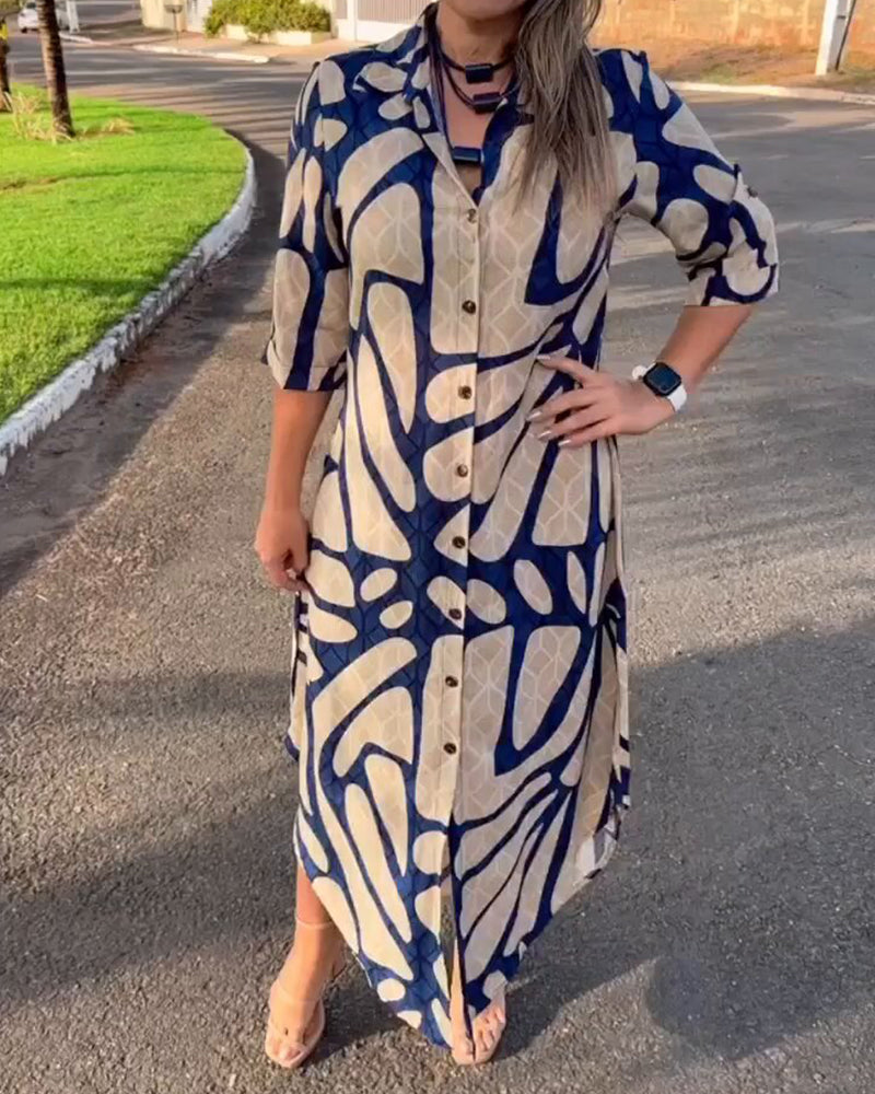 🎉🔥LAST DAY 57% OFF🔥Fashion print shirt dress