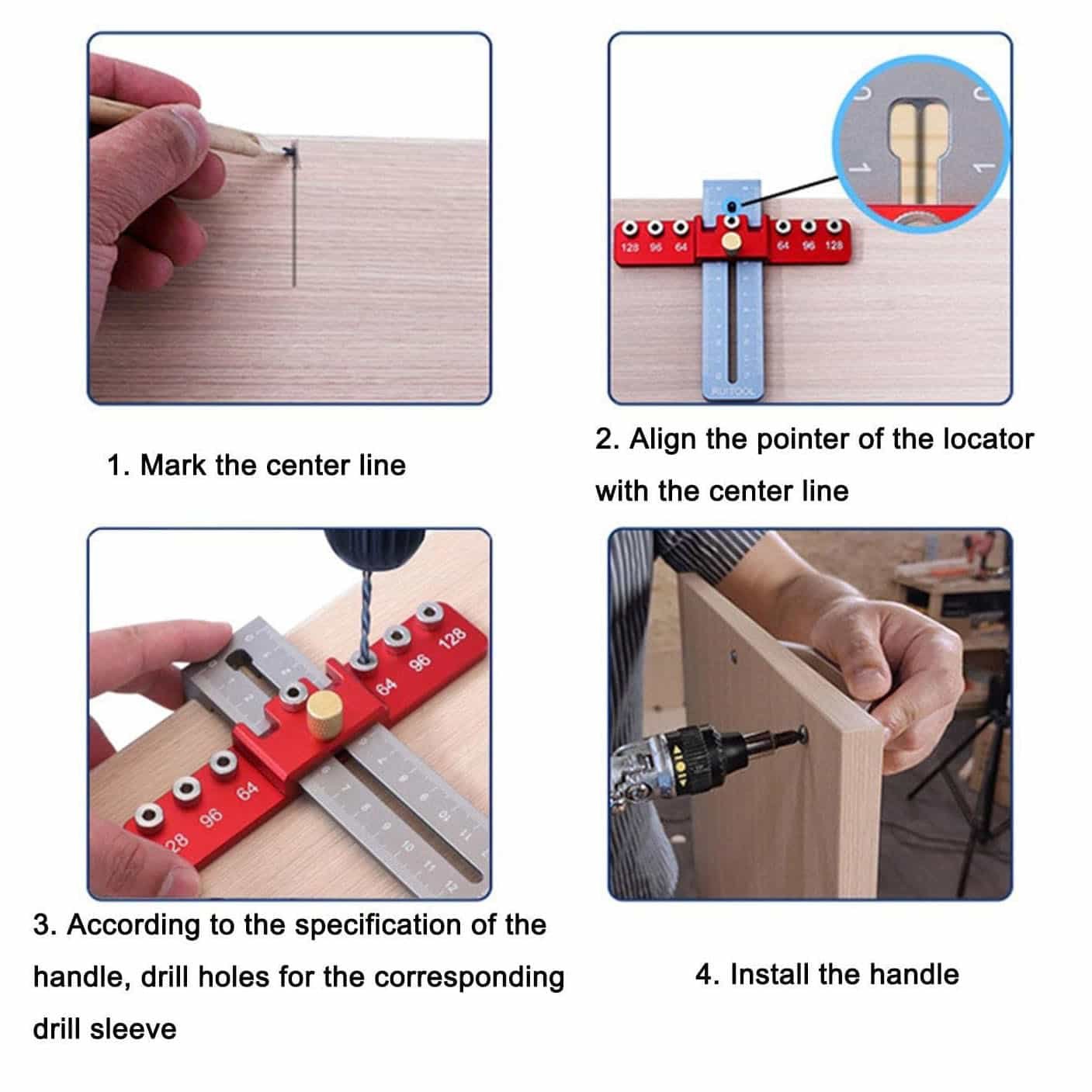 [49% OFF]Handle Drilling Locator Hole Punch Tool-unitmotor™