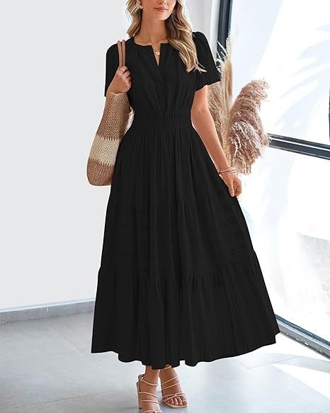 Pleated Maxi Dress