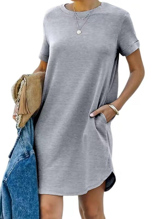 Short Sleeve T-shirt Dress(Buy 2 Free Shipping)-unitmotor™