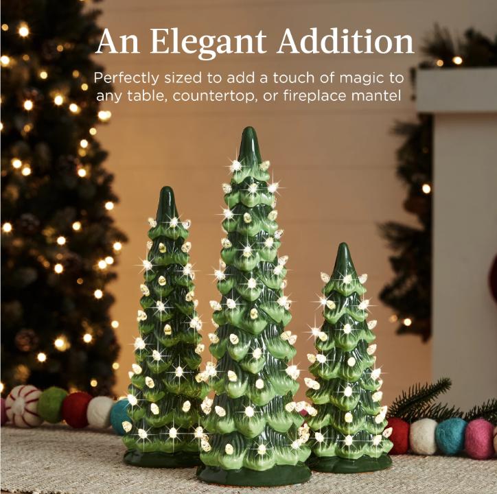 🎁🎄Retro Hand-Painted Tabletop Christmas Trees  (⏰Limited Quantities Available)