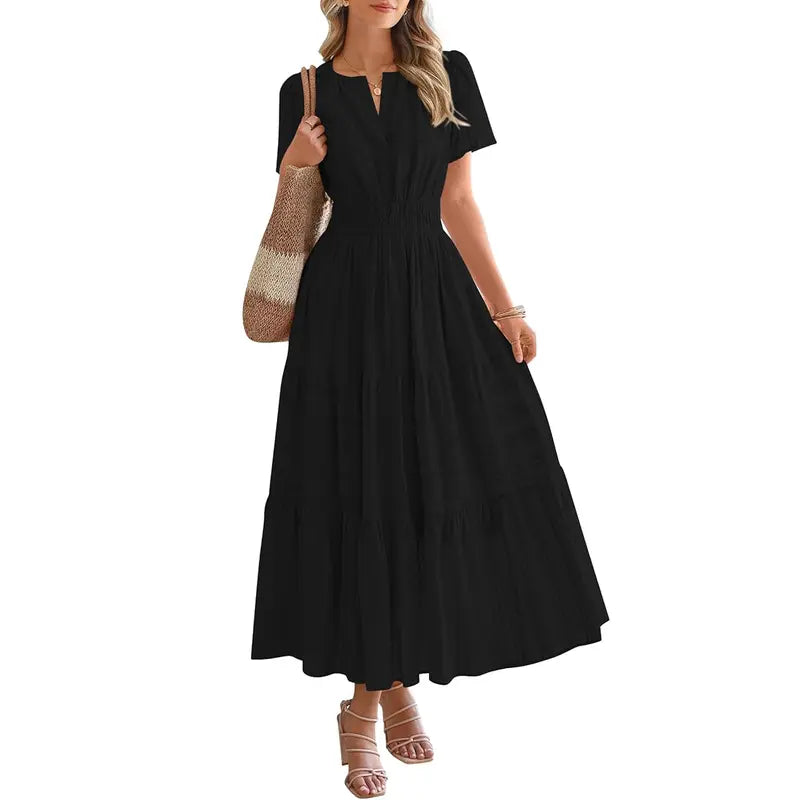 Pleated Maxi Dress