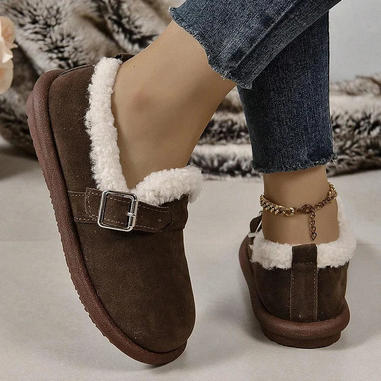 🔥Last Day Promotion 48% OFF🔥Women's Plush Round Toe Slip-On Orthopedic Loafers Shoes🔥Buy 2 Free Shipping