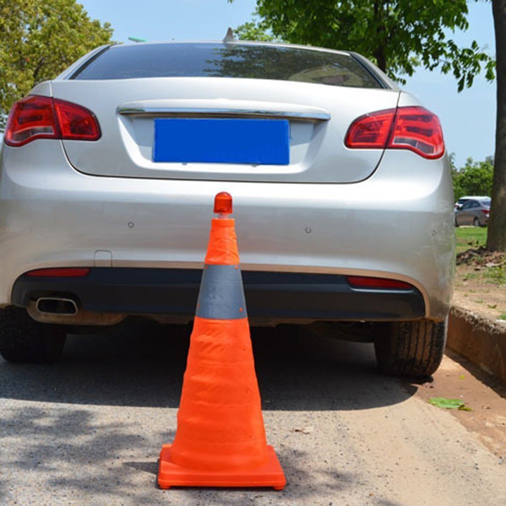 Foldable Traffic Reflective Safety Cone with LED Lights-unitmotor™