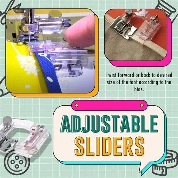 Adjustable Bias Tape Binding Foot-unitmotor™