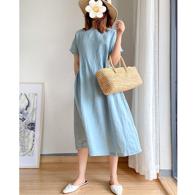 🔥HOT SALE🔥 Japanese Style Linen Cotton Dress(50%OFF)-unitmotor™