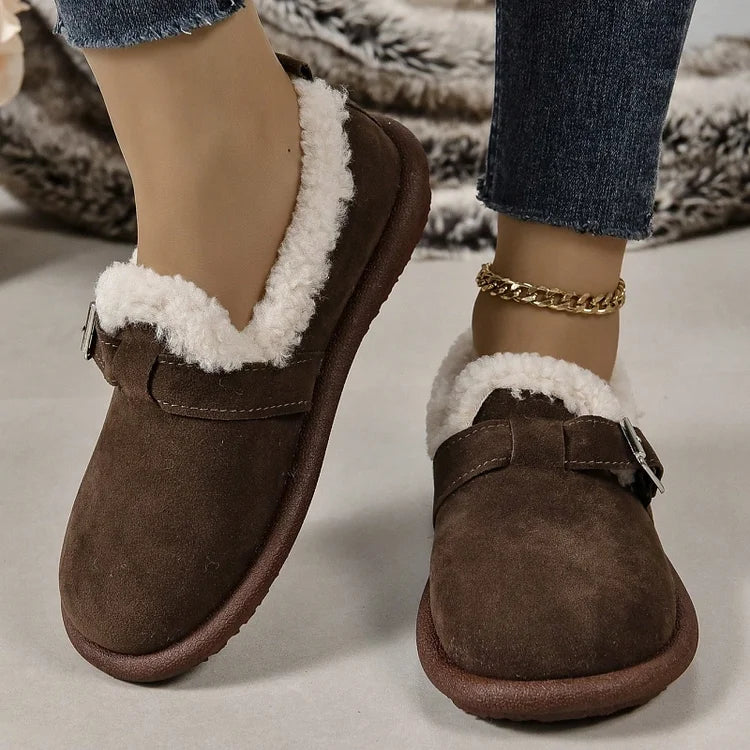 🔥Last Day Promotion 48% OFF🔥Women's Plush Round Toe Slip-On Orthopedic Loafers Shoes🔥Buy 2 Free Shipping