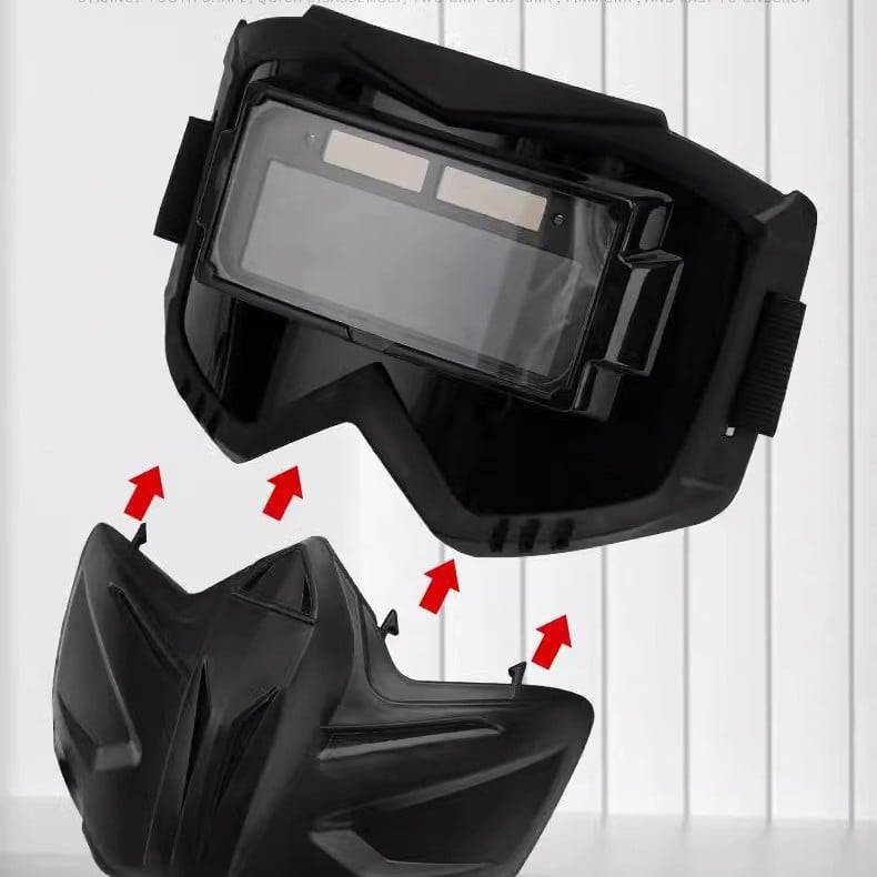 ⚡Auto-darkening welding helmet for eye safety✨