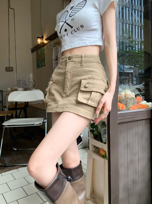 2024 new ins style street solid color low waist slim hip skirt-unitmotor™