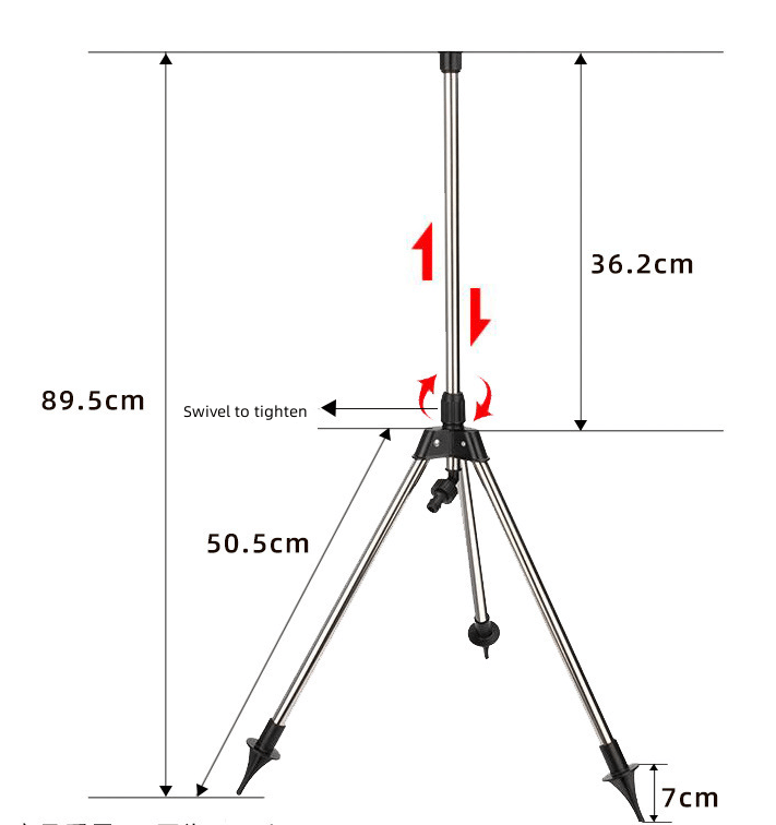 Stainless Steel Rotary Irrigation Tripod Telescopic Support Sprinkler-unitmotor™