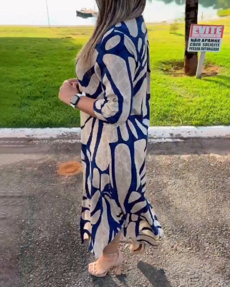 🎉🔥LAST DAY 57% OFF🔥Fashion print shirt dress