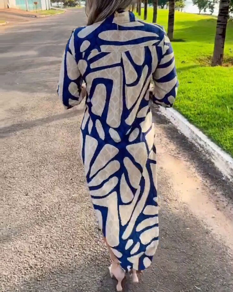 🎉🔥LAST DAY 57% OFF🔥Fashion print shirt dress