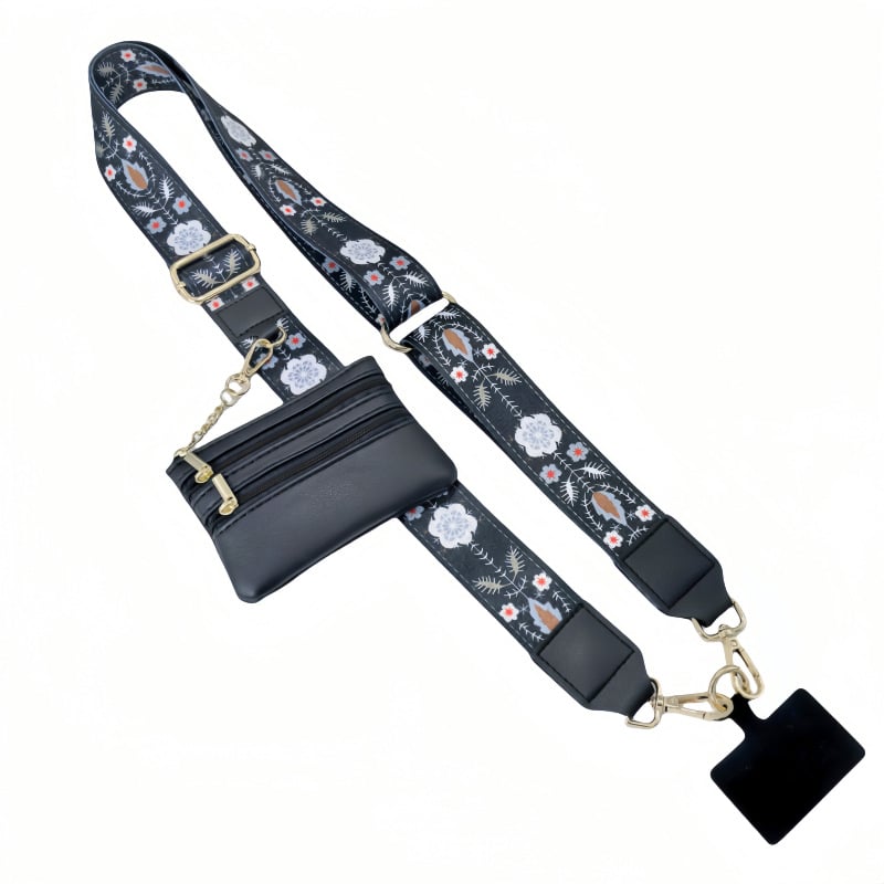 Adjustable Phone Lanyard Crossbody Strap with Wallet